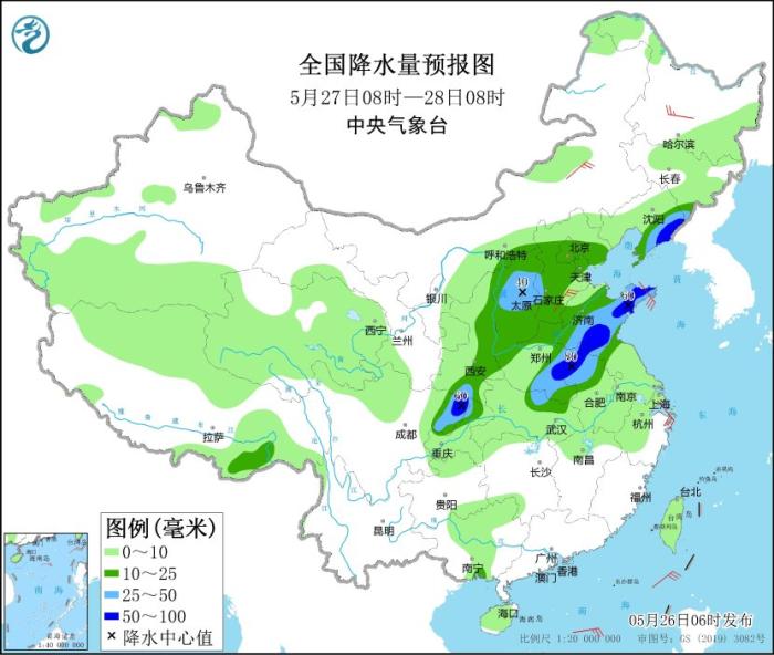江漢黃淮等地將有較強降雨 我國北部和東部海域將有大霧